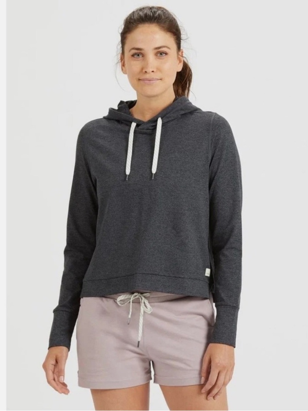 Vuori Charcoal Grey Heather Halo Essential Hoodie Size XS